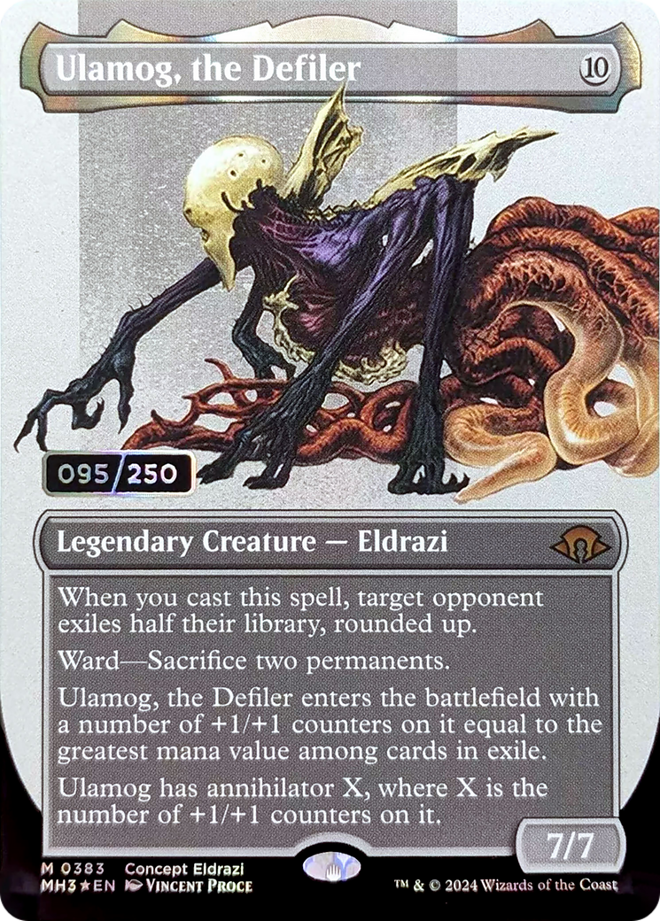 Ulamog, the Defiler (Borderless) (Serial Numbered) (MH3-383) - Modern Horizons 3 (Borderless) Foil