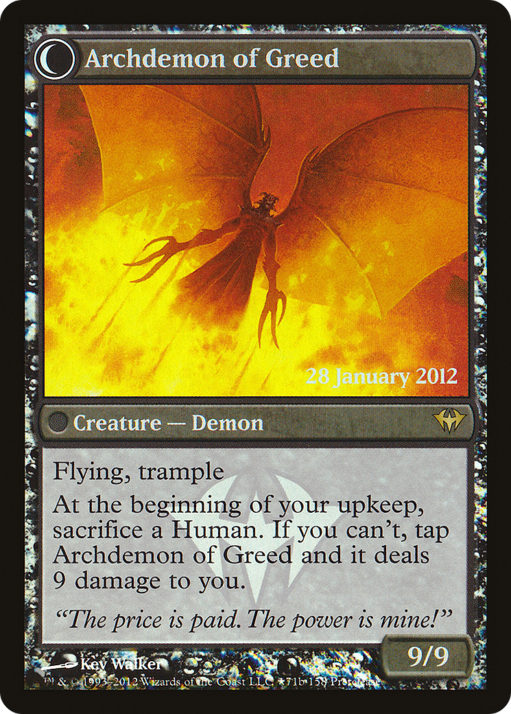 Ravenous Demon (PRE-071) - Dark Ascension Promos: (Double Faced Transform) Foil
