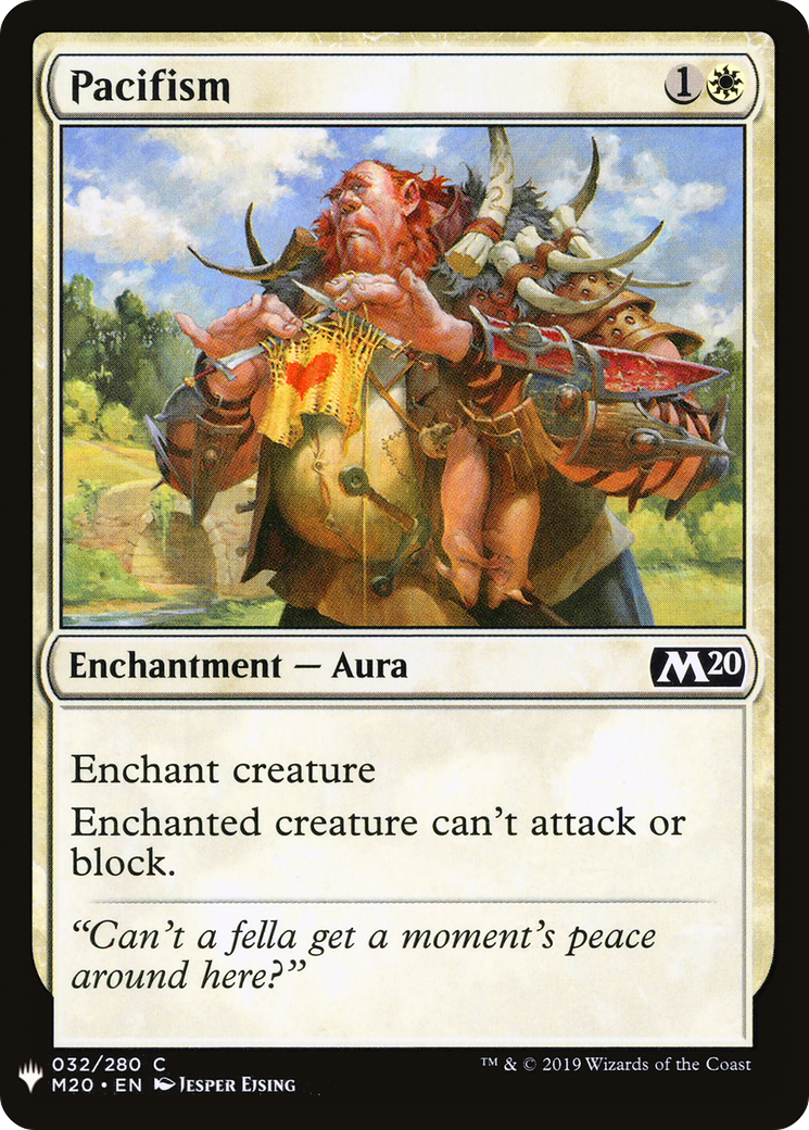 Pacifism (LIST-M20-32) - The List