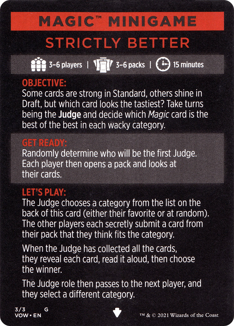 Strictly Better // Strictly Better (cont'd) (MVOW-003) - Innistrad: Crimson Vow Minigames Foil