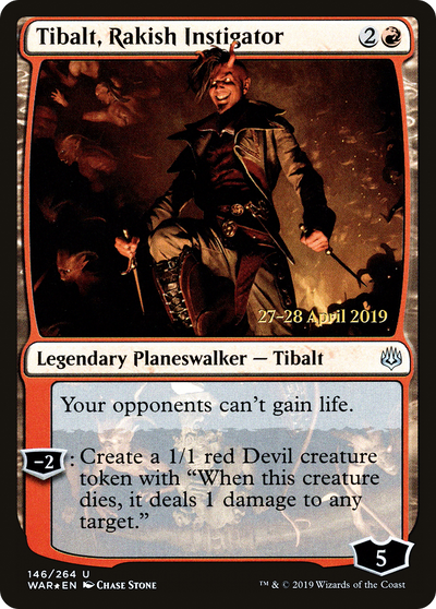 Tibalt, Rakish Instigator (PRE-146) - War of the Spark Promos Foil