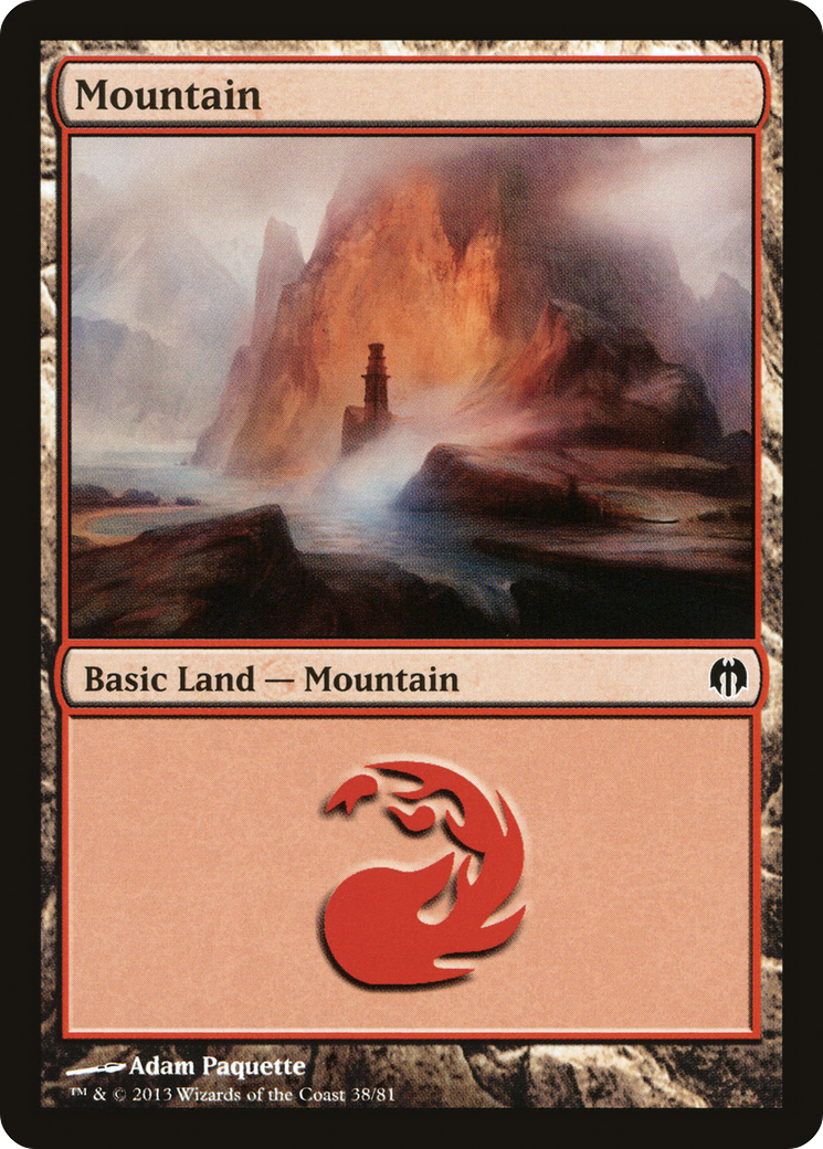 Mountain (38) (DDL-038) - Duel Decks: Heroes vs. Monsters