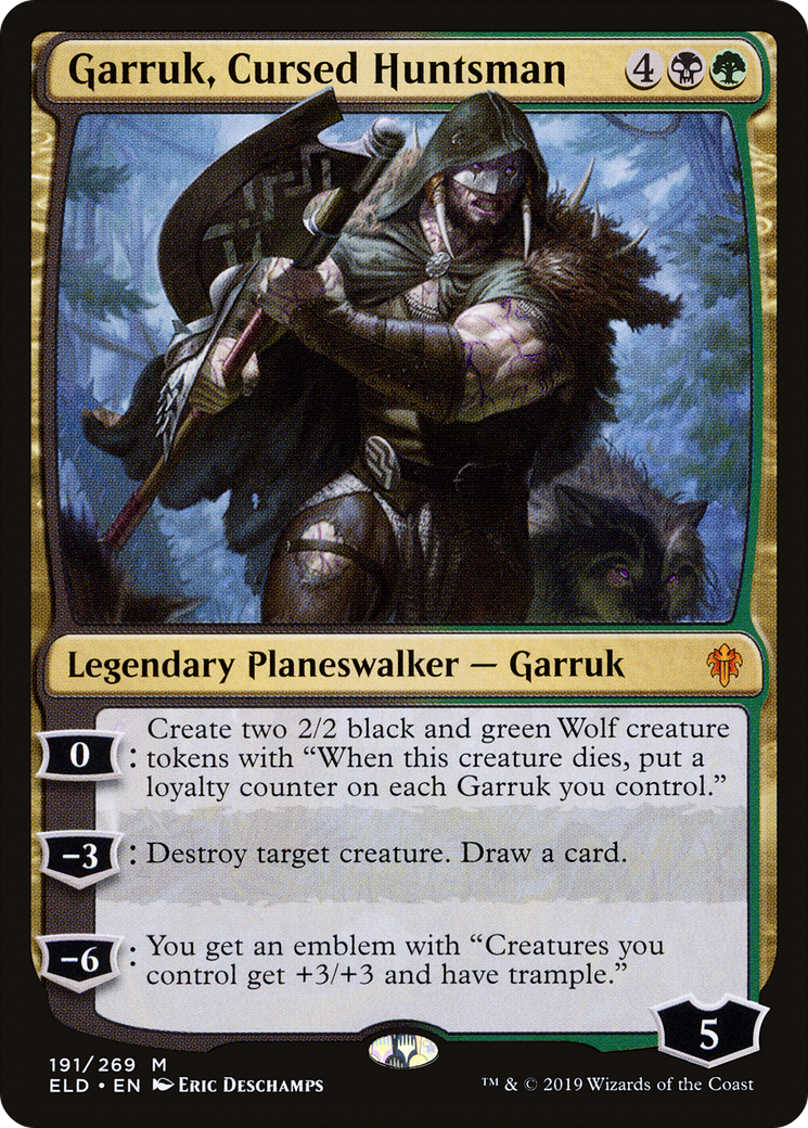 Garruk, Cursed Huntsman (ELD-191) - Throne of Eldraine Foil