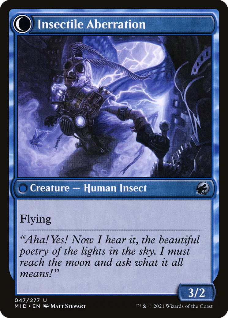 Delver of Secrets (MID-047) - Innistrad: Midnight Hunt: (Double Faced Transform) Foil