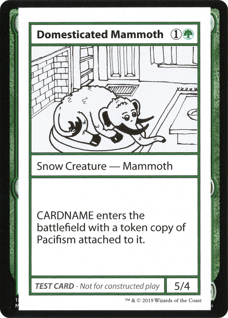 Domesticated Mammoth (No PW Symbol) (CMB1-072) - Mystery Booster Playtest Cards 2021