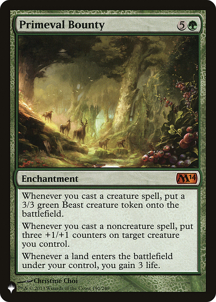 Primeval Bounty (LIST-190/249) - The List