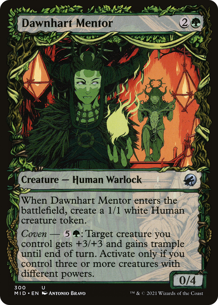 Dawnhart Mentor (Showcase) (MID-300) - Innistrad: Midnight Hunt: (Showcase)