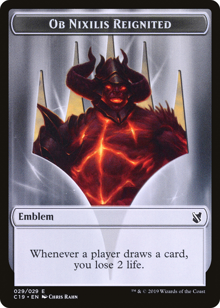 Ob Nixilis Reignited Emblem (TC19-029) - Commander 2019 Tokens