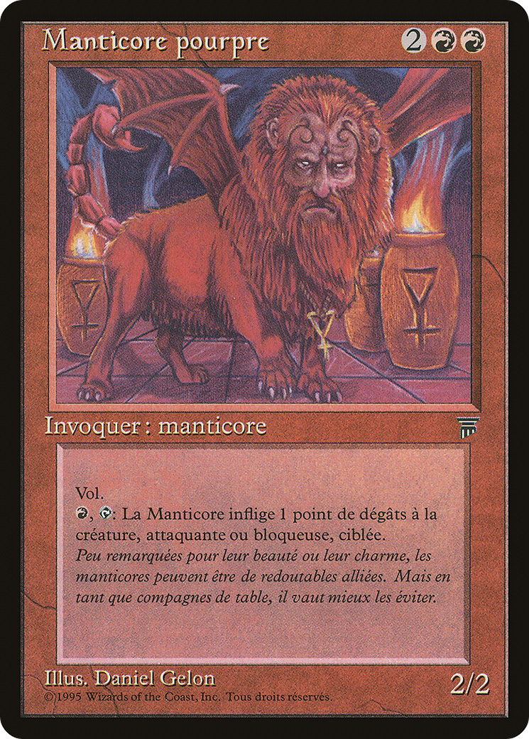 Crimson Manticore (French) - "Manticore pourpre" (REN-) - Renaissance