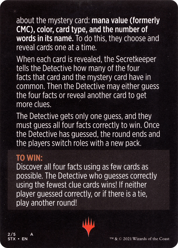 Booster Sleuth // Booster Sleuth (cont'd) (MSTX-002) - Strixhaven: School of Mages Minigames