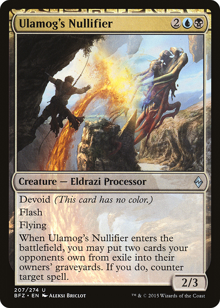 Ulamog's Nullifier (BFZ-207) - Battle for Zendikar: (devoid)