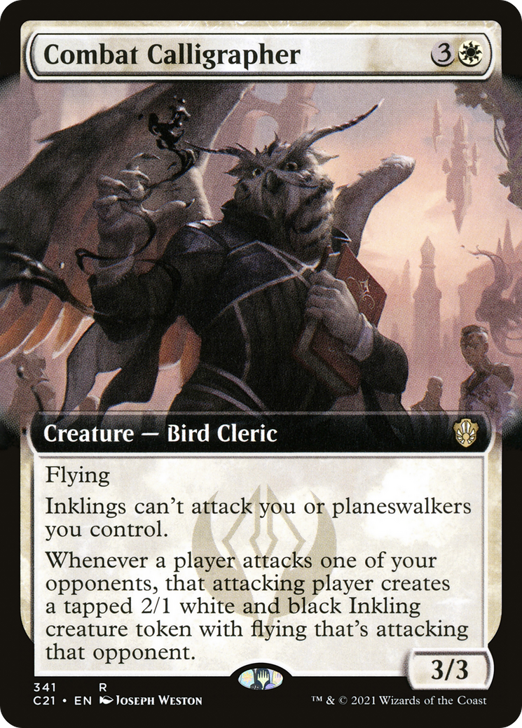Combat Calligrapher (Extended Art) (C21-341) - Commander 2021: (Extended Art)