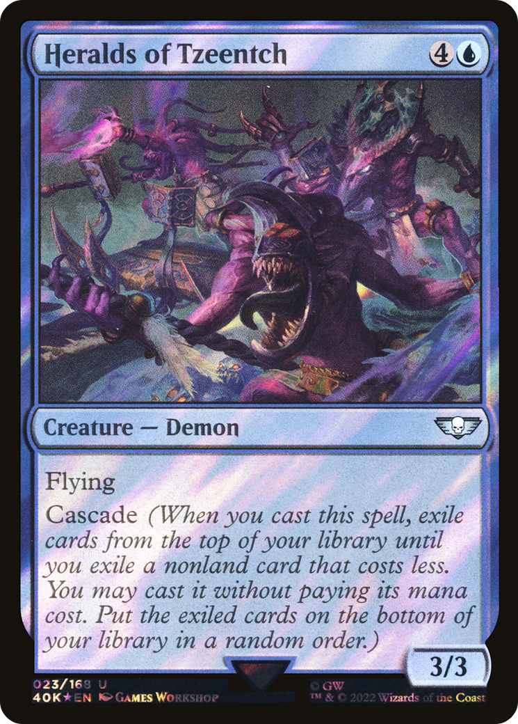 Heralds of Tzeentch (Surge Foil) (40K-023) - Warhammer 40,000 Commander Foil