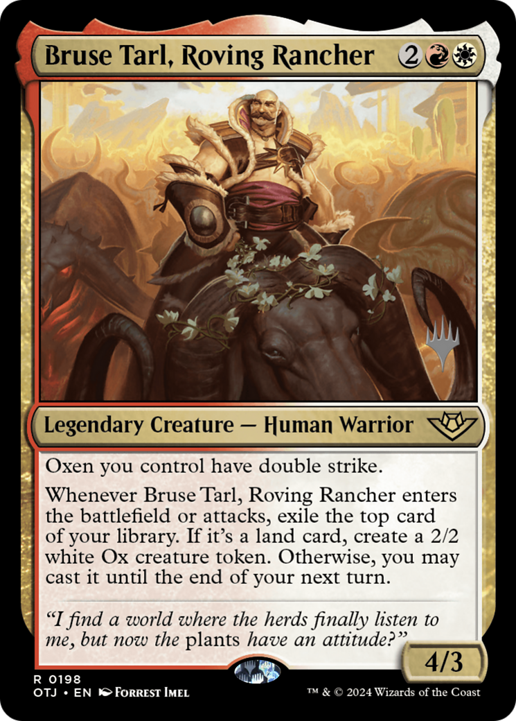 Bruse Tarl, Roving Rancher (Promo Pack) [Outlaws of Thunder Junction Promos]