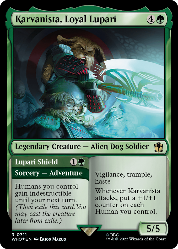 Karvanista, Loyal Lupari (Surge Foil) (WHO-711) - Doctor Who Foil