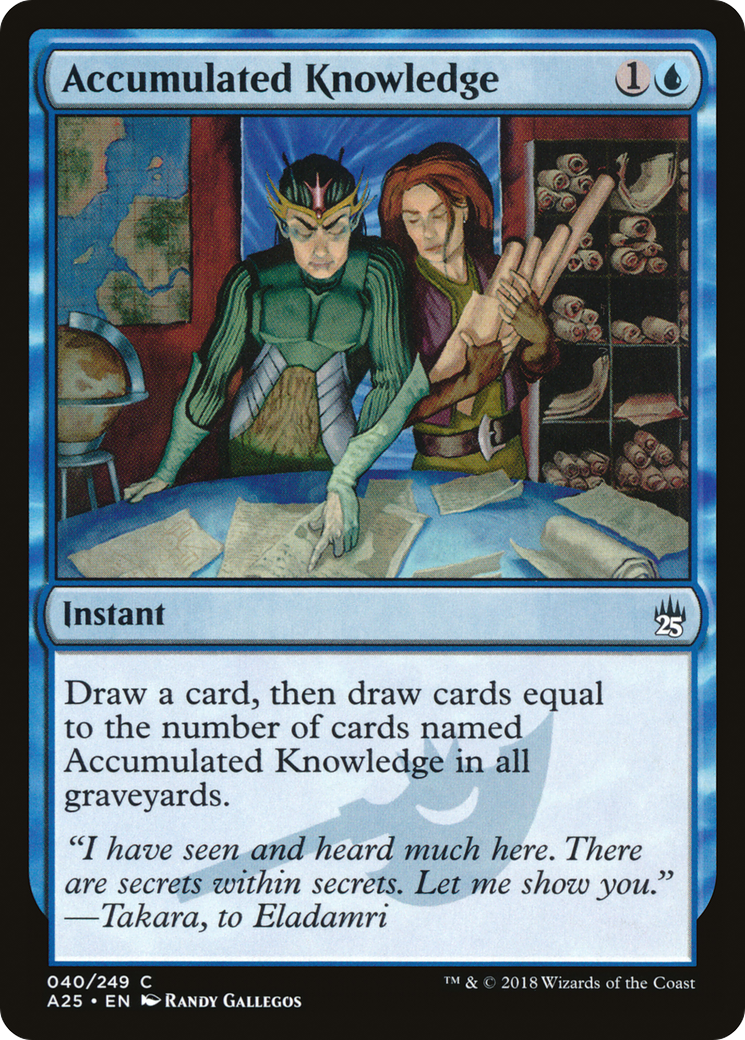 Accumulated Knowledge (A25-040) - Masters 25