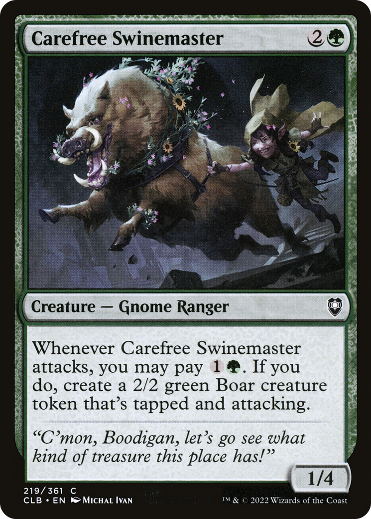 Carefree Swinemaster (CLB-219) - Commander Legends: Battle for Baldur's Gate