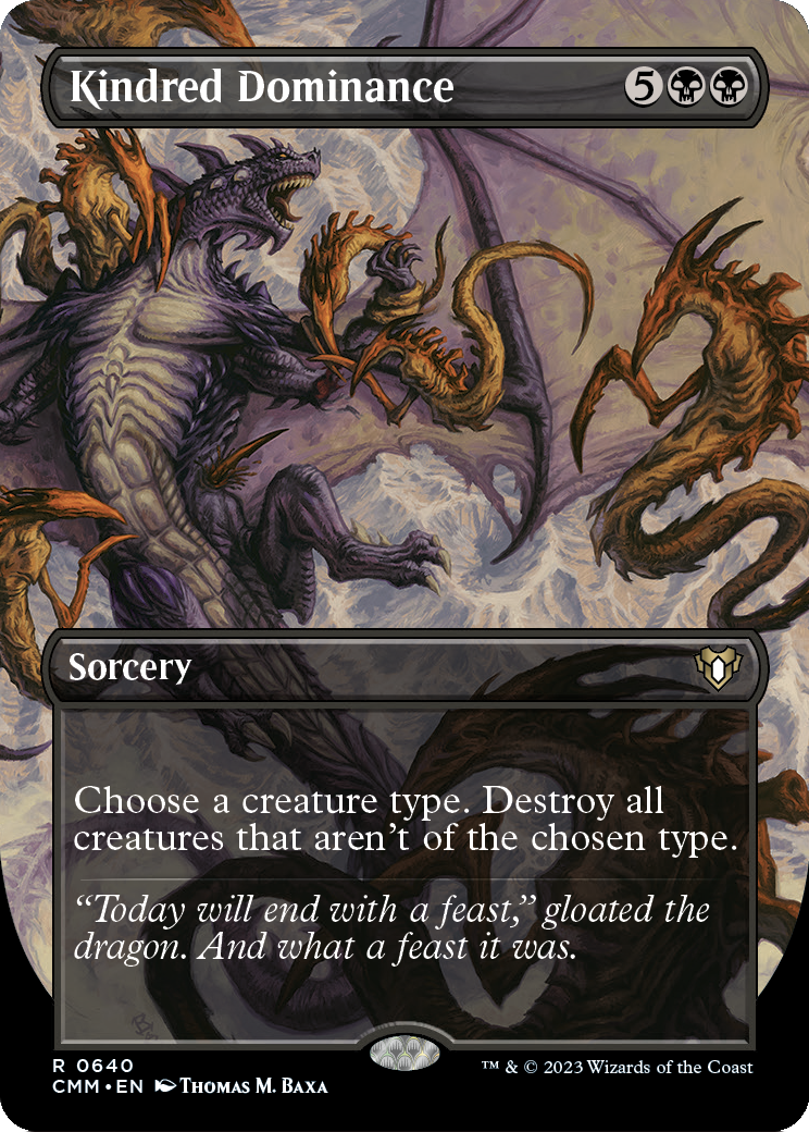 Kindred Dominance (Borderless) (CMM-640) - Commander Masters (Borderless) Foil