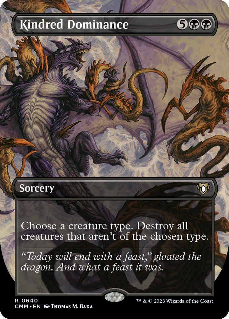 Kindred Dominance (Borderless) (CMM-640) - Commander Masters (Borderless) Foil