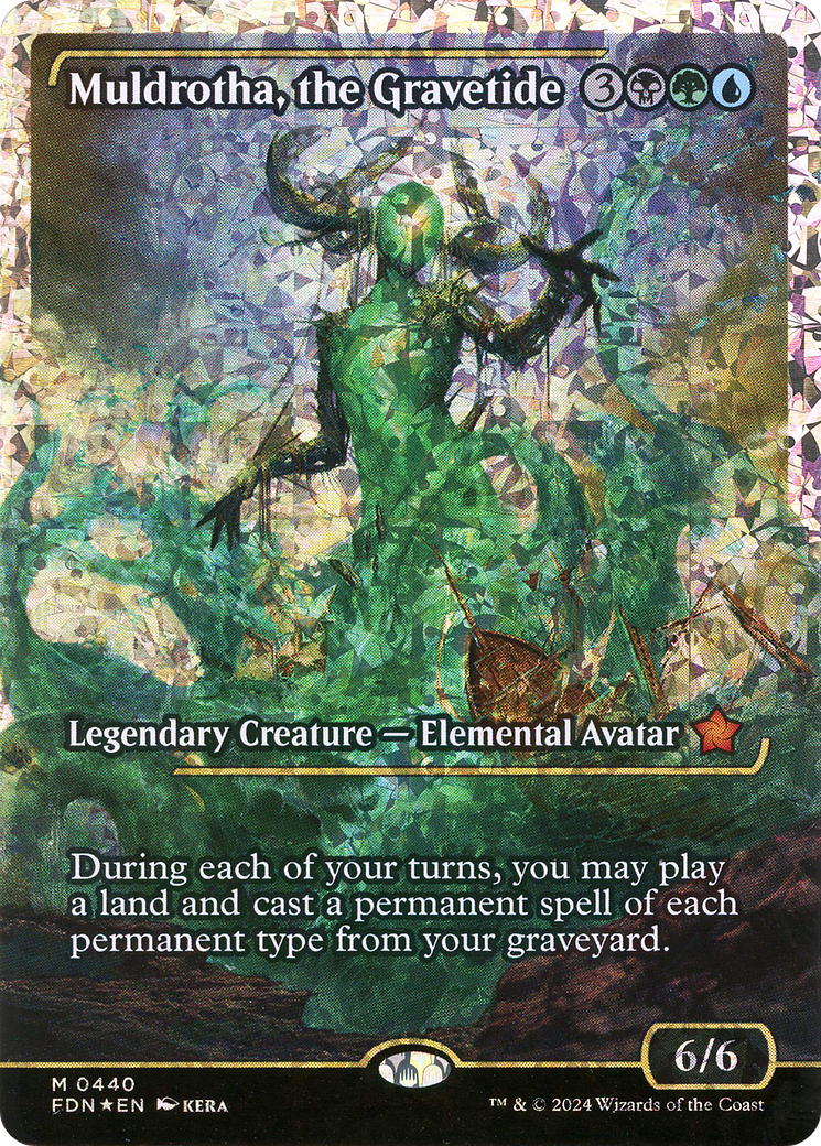 Muldrotha, the Gravetide (Showcase) (Fracture Foil) (FDN-440) - Foundations: (Showcase) Foil