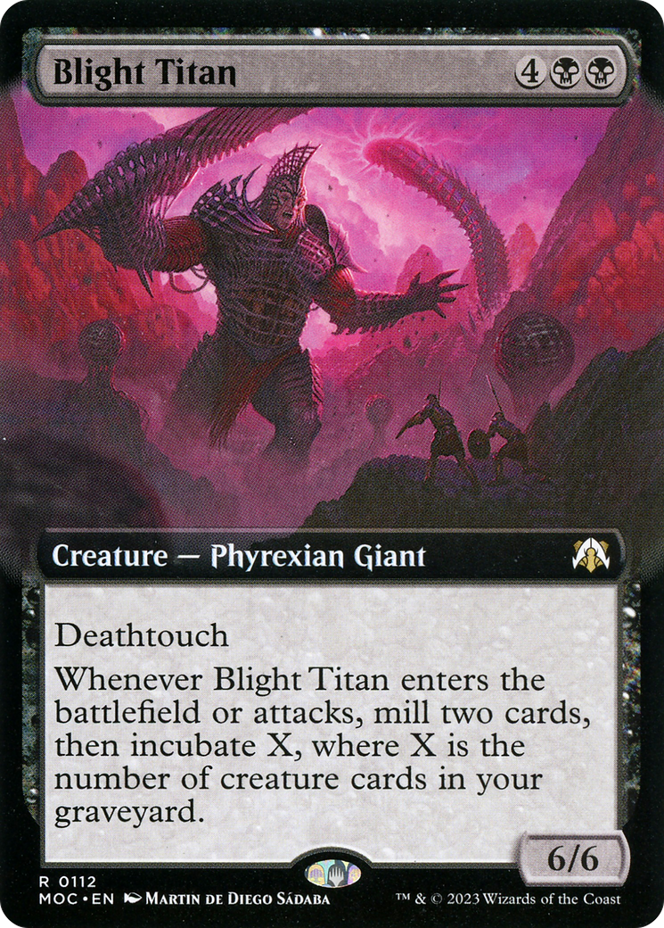 Blight Titan (Extended Art) (MOC-112) - March of the Machine Commander: (Extended Art)