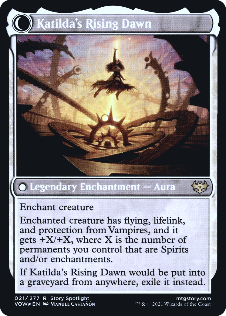 Katilda, Dawnhart Martyr (PRE-021) - Innistrad: Crimson Vow Promos: (Double Faced Transform) Foil