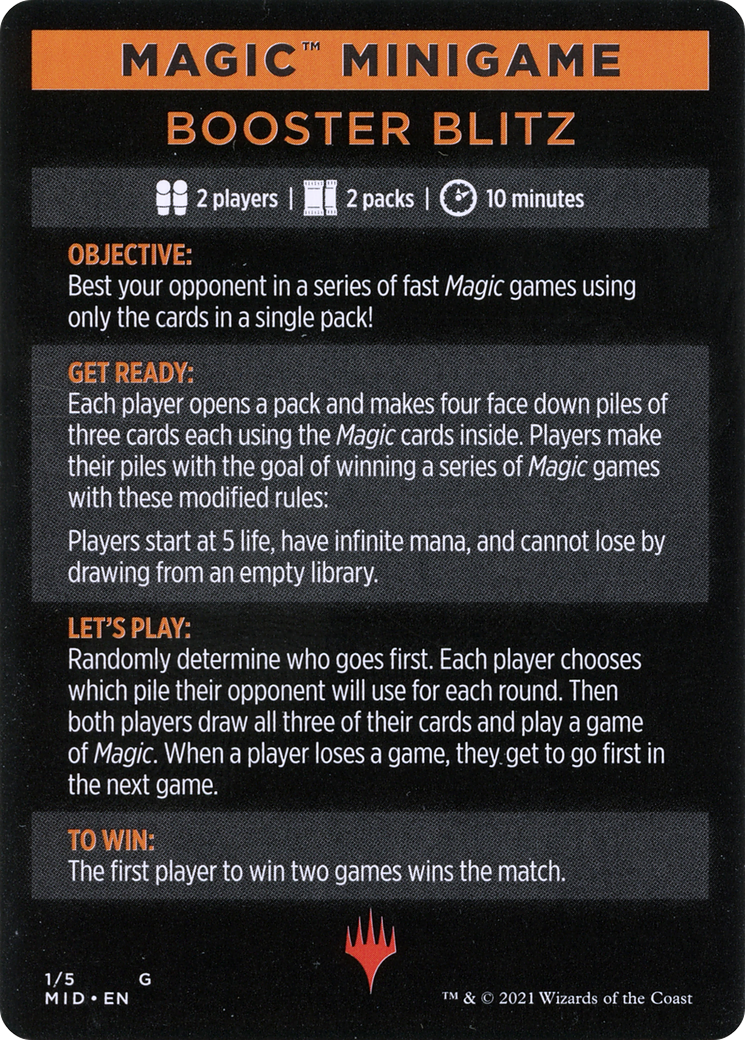 Booster Blitz (MMID-001) - Innistrad: Midnight Hunt Minigames