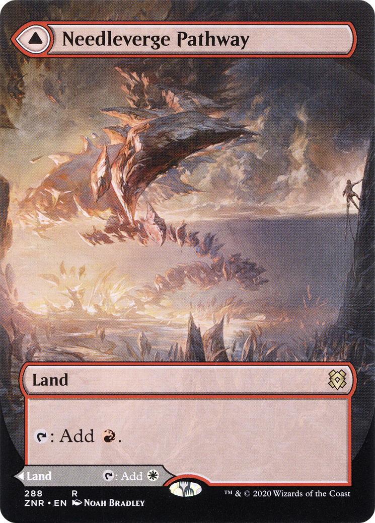 Needleverge Pathway (Borderless) (ZNR-288) - Zendikar Rising: (Showcase) (Borderless) Foil