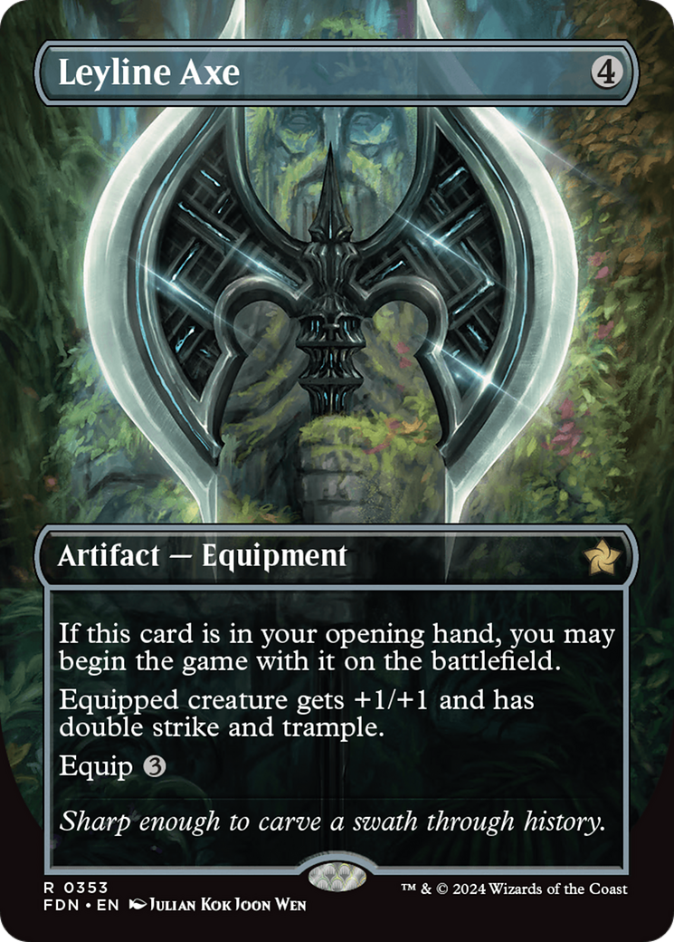 Leyline Axe (Borderless) (FDN-353) - Foundations (Borderless)