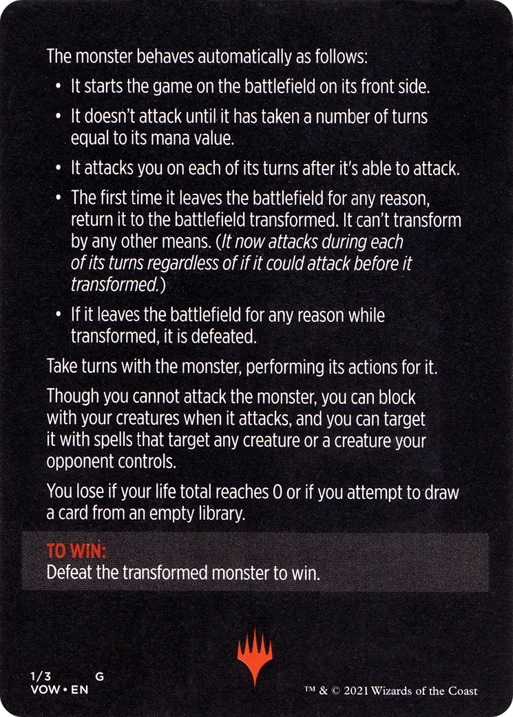 Monster of the Week // Monster of the Week (cont'd) (MVOW-001) - Innistrad: Crimson Vow Minigames Foil