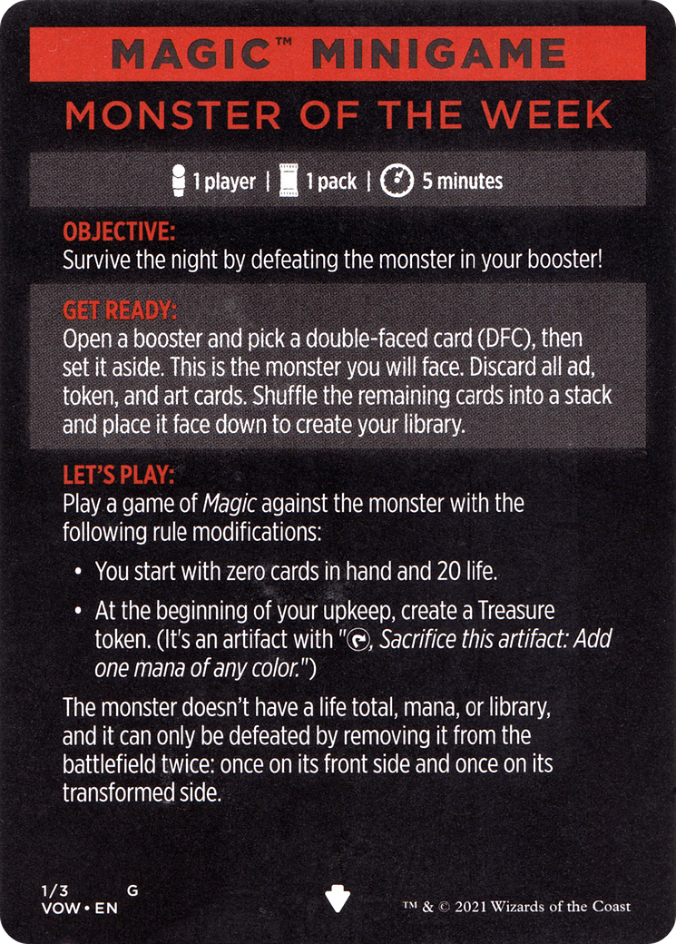 Monster of the Week // Monster of the Week (cont'd) (MVOW-001) - Innistrad: Crimson Vow Minigames Foil