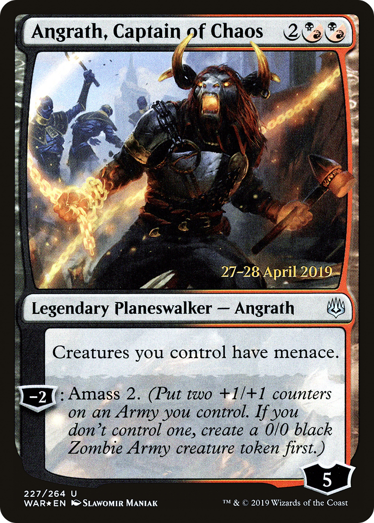 Angrath, Captain of Chaos (PRE-227) - War of the Spark Promos Foil