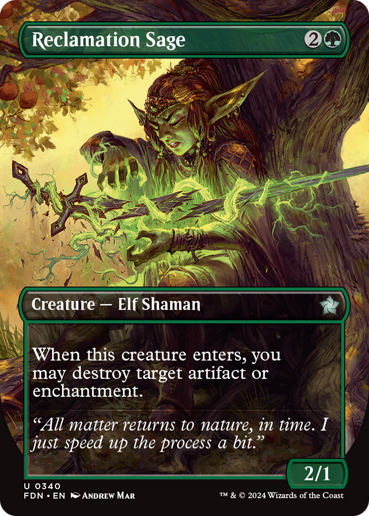 Reclamation Sage (Borderless) (FDN-340) - Foundations (Borderless) Foil