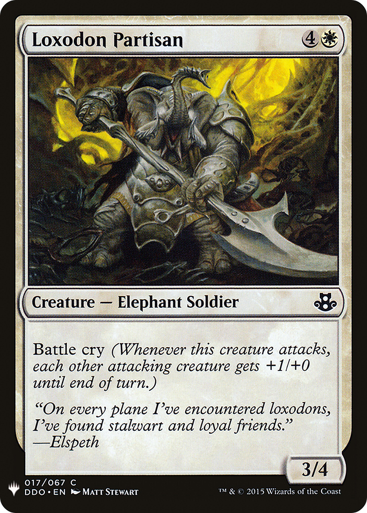 Loxodon Partisan (LIST-DDO-17) - The List