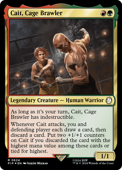 Cait, Cage Brawler (Surge Foil) (PIP-624) - Fallout Foil