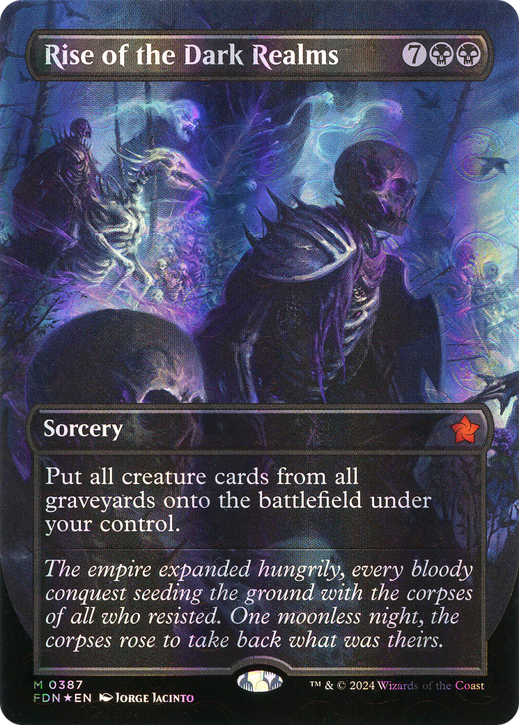 Rise of the Dark Realms (Borderless) (Mana Foil) (FDN-387) - Foundations (Borderless) Foil