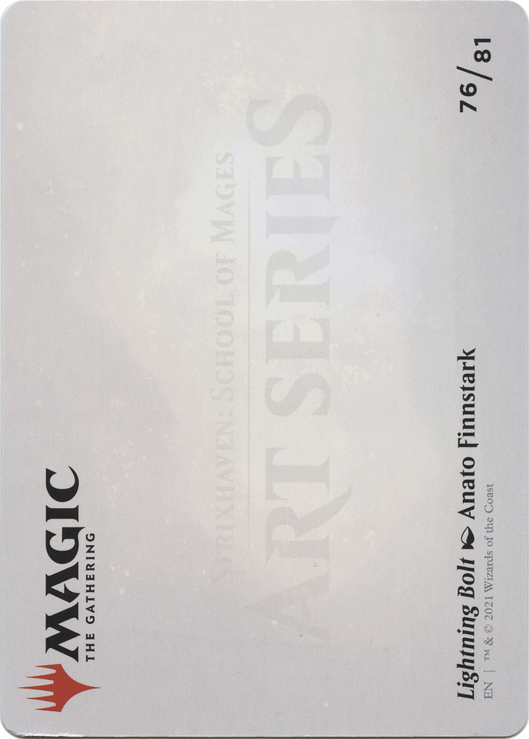 Lightning Bolt // Lightning Bolt (ASTX-076) - Strixhaven Art Series (Borderless) Foil
