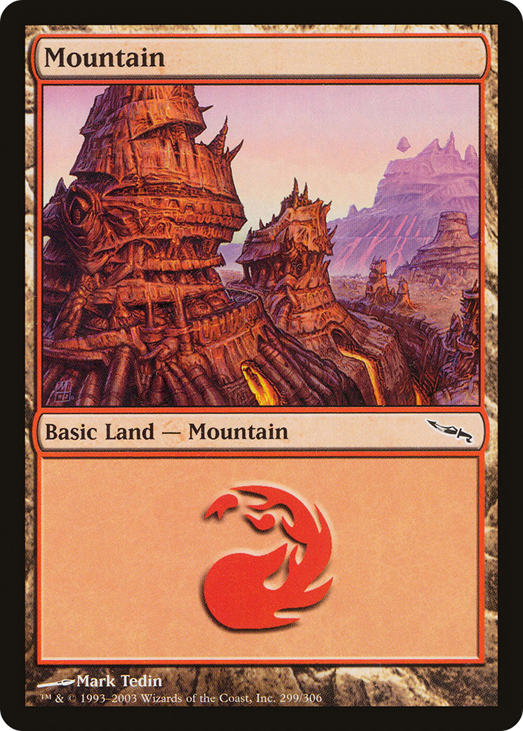 Mountain (299) (MRD-299) - Mirrodin Foil