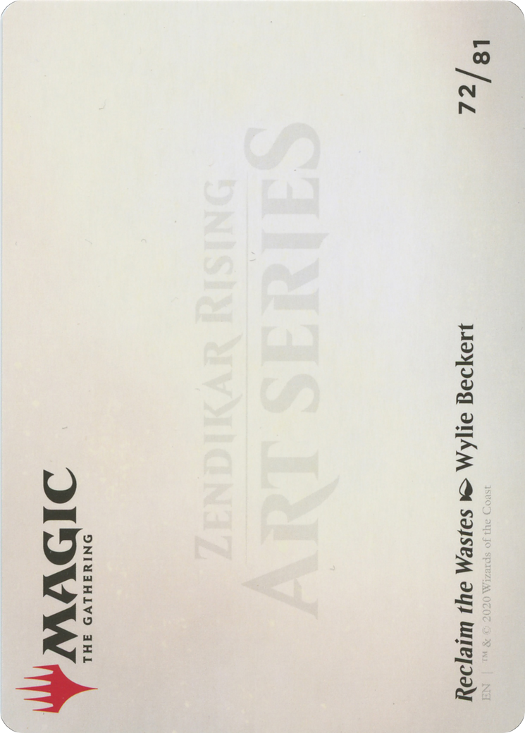 Reclaim the Wastes // Reclaim the Wastes (AZNR-072) - Zendikar Rising Art Series (Borderless)