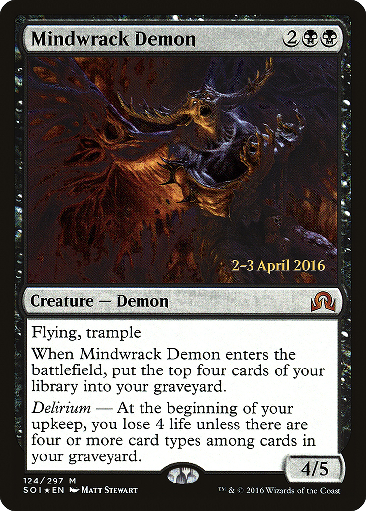 Mindwrack Demon (PRE-124) - Shadows over Innistrad Promos Foil