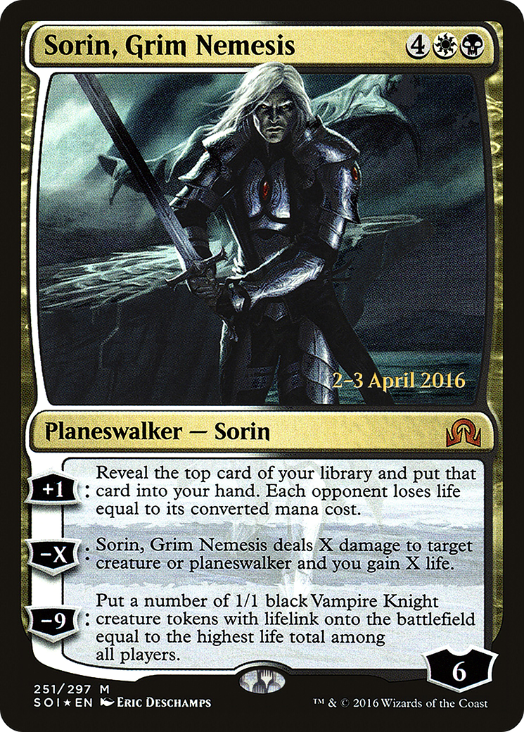 Sorin, Grim Nemesis (PRE-251) - Shadows over Innistrad Promos Foil