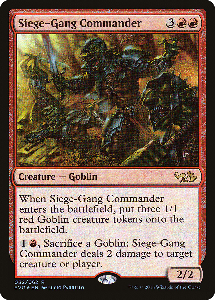 Siege-Gang Commander (DD3-) - Duel Decks Anthology: Elves vs. Goblins Foil