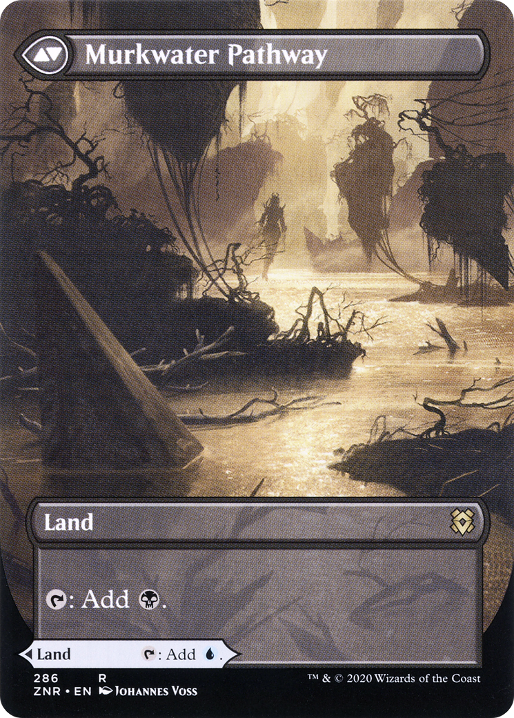 Clearwater Pathway (Borderless) (ZNR-286) - Zendikar Rising: (Showcase) (Borderless) Foil