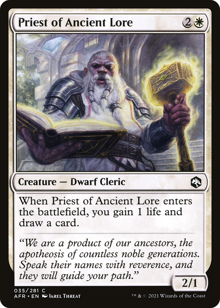 Priest of Ancient Lore (AFR-035) - Adventures in the Forgotten Realms Foil