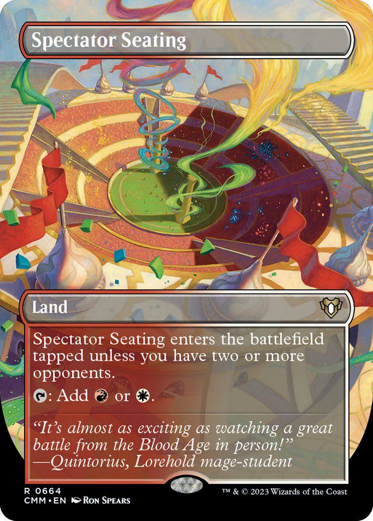 Spectator Seating (Borderless) (CMM-664) - Commander Masters (Borderless) Foil