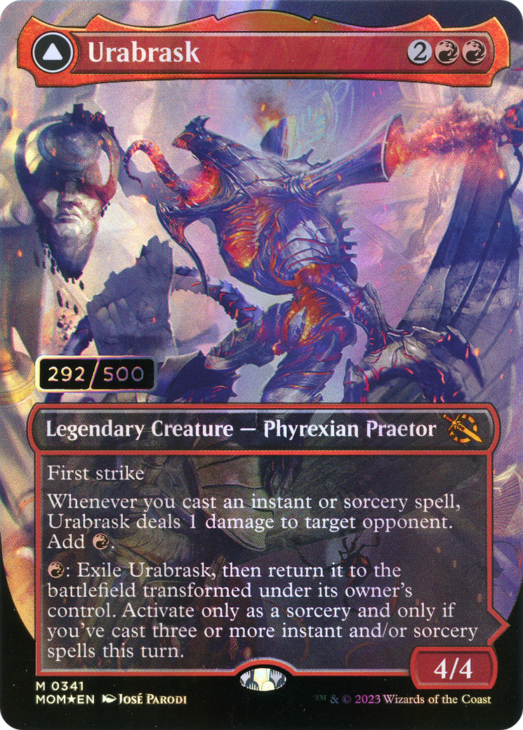 Urabrask (Serial Numbered) (MOM-341) - March of the Machine (Borderless) Foil