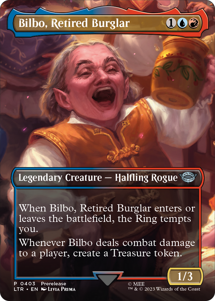 Bilbo, Retired Burglar (Borderless) (LTR-403) - The Lord of the Rings: Tales of Middle-earth (Borderless) Foil