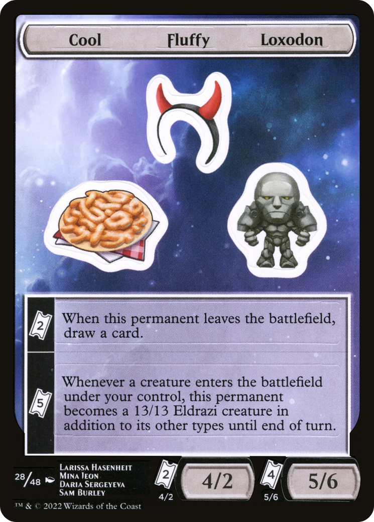 Cool Fluffy Loxodon (UNF-028) - Unfinity Sticker Sheets Foil