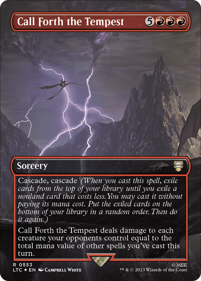 Call Forth the Tempest (Borderless) (Surge Foil) (LTC-553) - Tales of Middle-earth Commander (Borderless) Foil