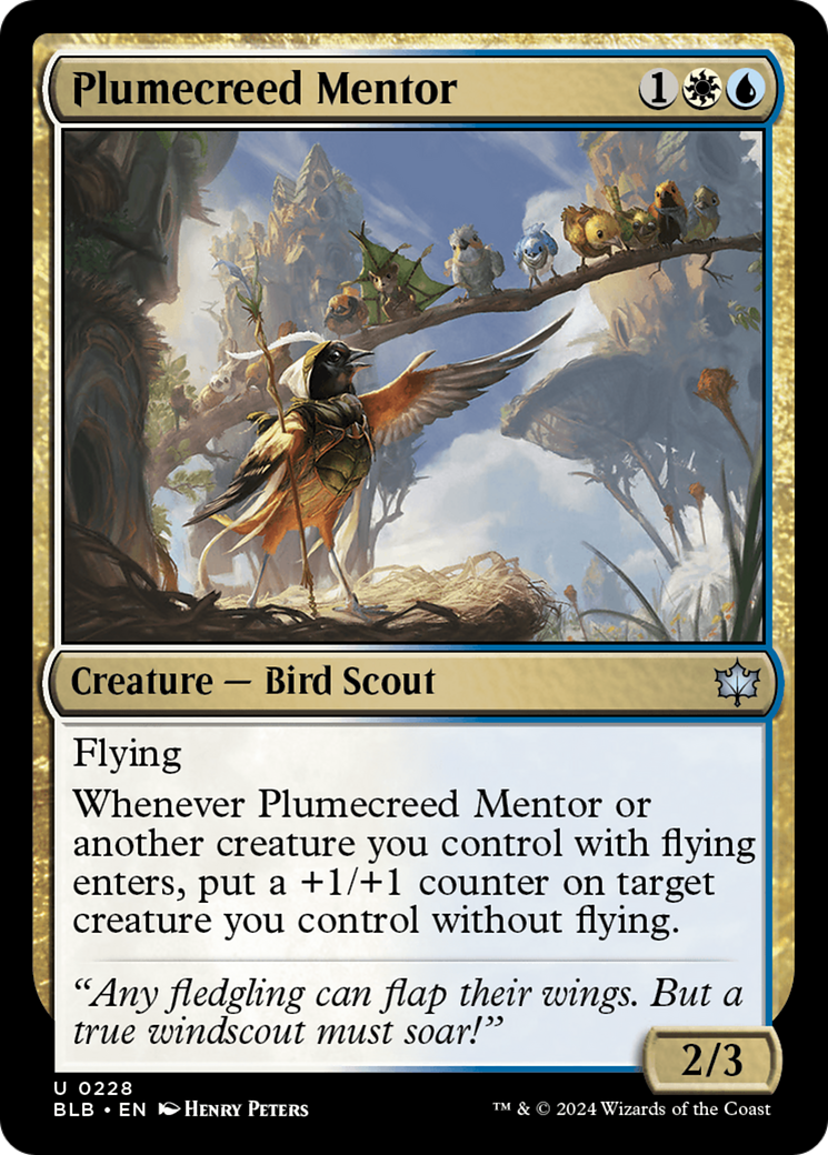 Plumecreed Mentor (BLB-228) - Bloomburrow Foil